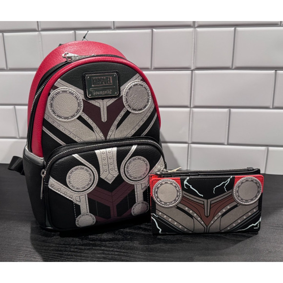 Disney Parks Thor Love and Thunder Loungefly Backpack Marvel NWT display picture 3